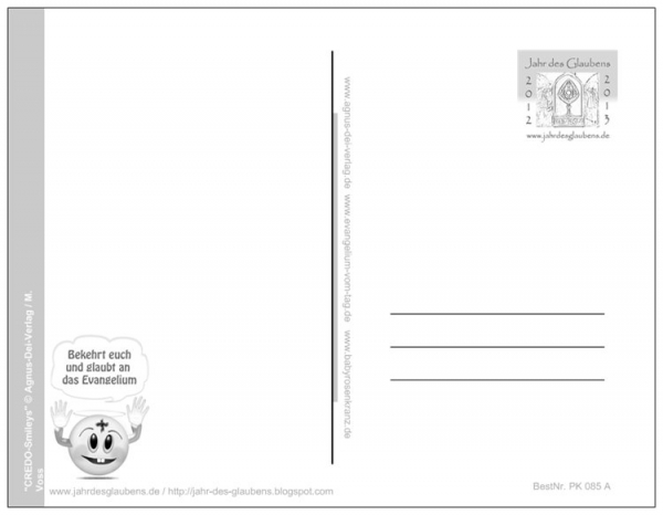Postkarte 085A "Aschermittwoch" ("Credo-Smiley")