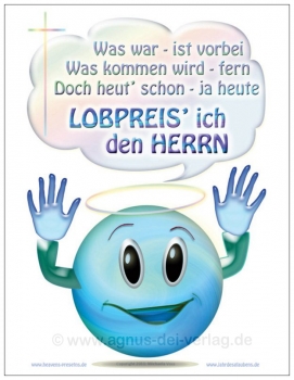 Postkarte 076 "Heute lobpreis' ich den HERRN" ("Credo-Smiley")
