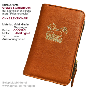 FERTIG-Brevierhülle (ohne Lekt.)Vollrindleder Nappa-glatt-cognac