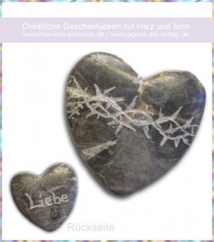 Wunsch-Herz (Naturstein handgraviert) HERZ JESU