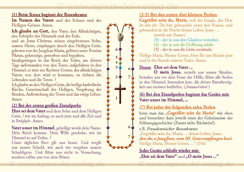 ADV Rosenkranz (10 Gebetsanleitungsblätter)