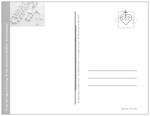 Postkarte 063 "Rosenkranzgebet verändert die Welt"