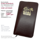 Fertig-Brevierhülle, Rindleder smart, weinrot, Lamm in gold-Prägung